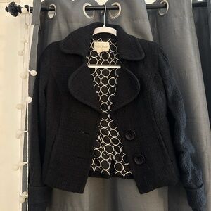 White House Black Market Black Textured Blazer